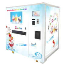 Máquina expendedora de helados para servicio las 24 horas